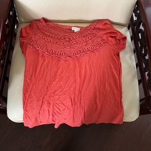 NWT Anthropologie orange shirt size L